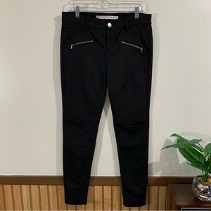 Tinseltown Black Skinny Textured Moto Jeans (9 Juniors)